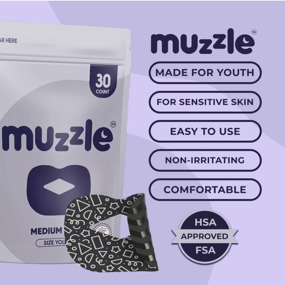 Mouth Tape Muzzle Sleep Youth Size Medium Hold 30 Count New Sealed Package